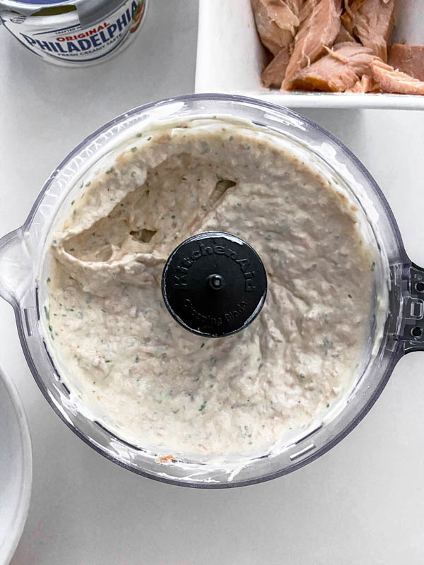 The salmon dip has now been processed and is ready.