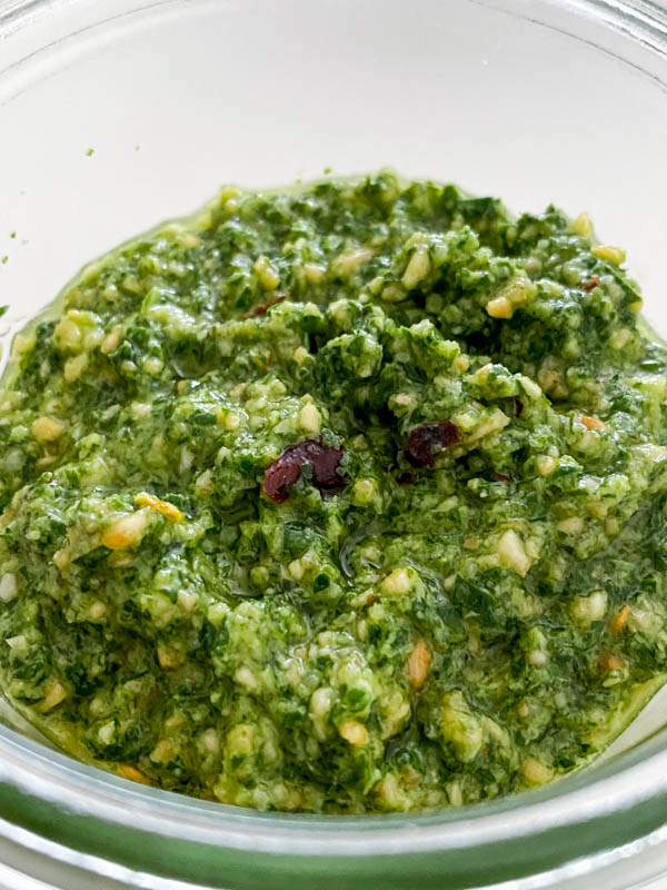 The Thai Basil Pesto is now in a jar.