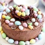 The Easter themed Chocolate Cake is ready to be served.